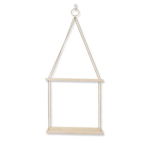 Vente en gros Étagère en bois Nouveau design Double couche Étagères murales flottantes pour la maison Étagère multifonctionnelle flexible