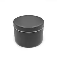 Venda direta da fábrica de chá ou de vela lata de lata de embalagem personalizada lata de estanho fosco latas pretas