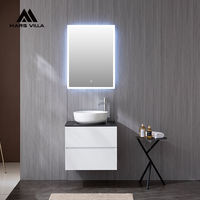 Meuble-lavabo de salle de bain et de chambre à coucher au design moderne et épuré de 24/30/36 pouces avec armoire murale et miroir LED intelligent éclairé