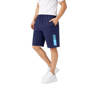 Shorts décontractés pour hommes avec cordon de serrage, longueur genou, en mélange de coton, shorts de sport avec poche latérale, vêtements de détente - Product Image 1