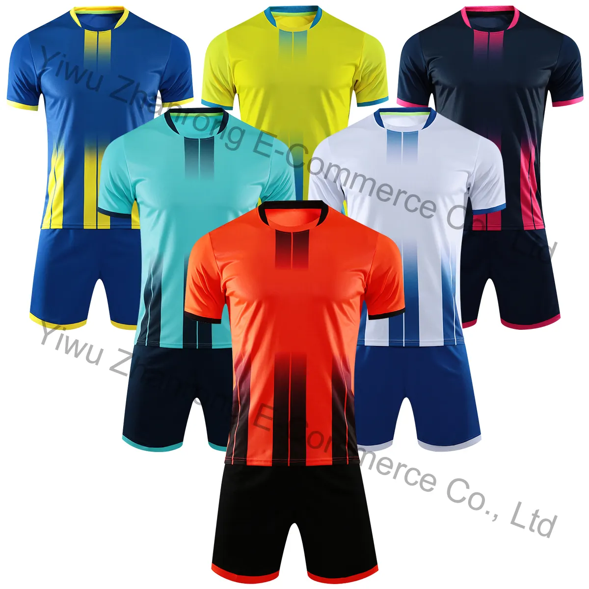 Custom Logo Personalized Men Kids Quick Dry Polyester Football Sports Training Uniforms Soccer Wear Jersey Set