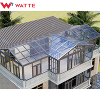 Verrière de jardin en aluminium pour terrasse et véranda, utilisable toute l'année