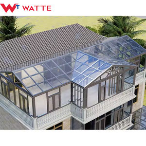 غرفة زجاجية خارجية للفناء والشرفة، غرفة شمسية مغلقة لجميع المواسم، غرفة شمسية من الألومنيوم، بيت زجاجي - Product Image 6