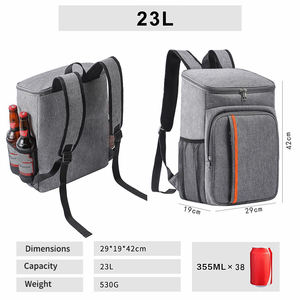 LIHENG 휴대용 야외 방수 쿨러 배낭 18L 대용량 24 시간 보냉 재사용 가능한 아이스 팩 피크닉 사용 - Product Image 2