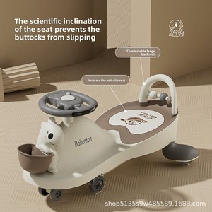Coche de Plástico para Niños con Ruedas Omnidireccionales, Resistente a las Caídas, Estilo Adulto, para Niños y Niñas de 1 a 3 Años - Product Image 3