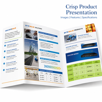 Brochure de Marketing Professionnelle Tri-fold en Couleur de Qualité Supérieure, Impression Personnalisée de Brochures