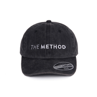 Casquettes de baseball non structurées en coton lavé avec broderie personnalisée à 6 panneaux, effet vieilli