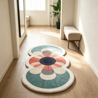 Tapis de couloir long antidérapant, tapis de sol doux lavable, tapis décoratif pour chambre à coucher, chevet, entrée, décoration intérieure