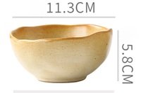 Vente en gros de vaisselle élégante et durable de style vintage pour restaurant et maison, assiettes et bols en céramique irréguliers