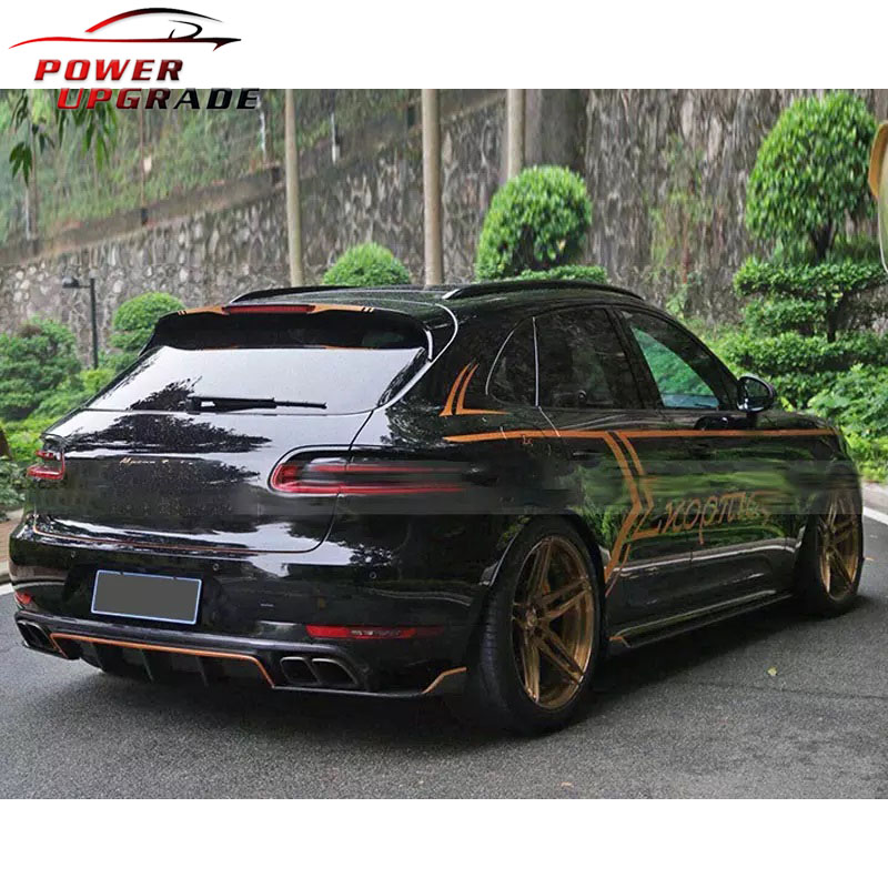 Set 4 Accessori ABS Posteriore Per Fanali Porsche Macan 2014-2017 - Finto Argento Opaco, Facili Da Installare