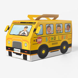 YZクリエイティブヨーロピアンスタイルスクールバスキャンディボックススタンプ新しい新学期パーティー好意キッズデーリターンギフトボックススクール - Product Image 4