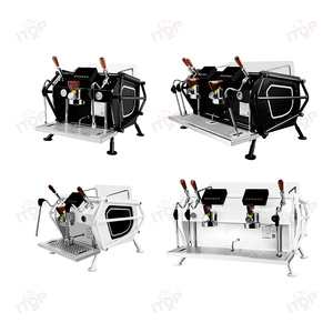 Barista <span class=keywords><strong>Express</strong></span> Espresso Machine Leaf Style Double Group Espresso Coffee Machine en venta - Product Image 3