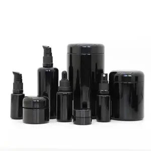 50ml 200ml 250ml kemasan ramah lingkungan Violet gelap stoples kaca suplemen Shilajit untuk permen karet bunga kering dengan topi Bakelite