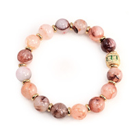 Bracelet de rééducation élastique, cadeau pour femme et homme, bracelet en pierre semi-précieuse de 11 mm, perle, énergie, puissance, cristal, Reiki