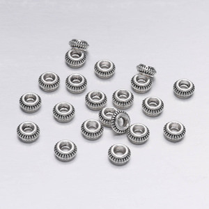 Cuentas espaciadoras de aleación de zinc de 7 mm en colores oro antiguo y plata mixtas para suministros de fabricación de joyería DIY - Product Image 2