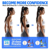 Ceinture de soutien dorsal OEM personnalisée, respirante, pour corriger la posture du haut du dos et redresser les épaules, idéale pour la gym et le fitness