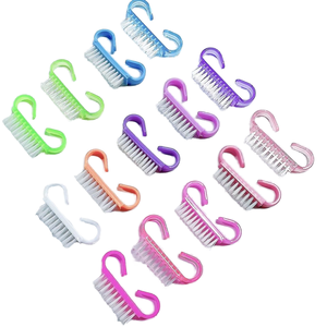 Brosse de nettoyage des ongles à manche en corne de mouton, en nylon durable, pour éliminer la poussière, brosse de manucure et de beauté, logo personnalisé, fourniture d'usine - Product Image 1