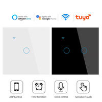 Interrupteurs intelligents WiFi Zigbee, interrupteur tactile RF433 sans fil neutre, maison intelligente, contrôle par application Tuya, Alexa, Google, blanc trempé, CE