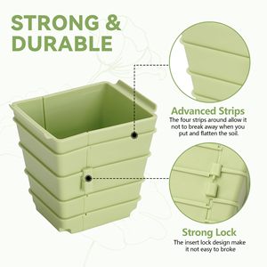 Bandeja <span class=keywords><strong>de</strong></span> Germinación Ecológica con Apertura Lateral, Paquete <span class=keywords><strong>de</strong></span> 4, 24 Celdas, Diseño Modular, Celdas Desmontables Extra Grandes <span class=keywords><strong>de</strong></span> 2.36x2.28 Pulgadas, Reutilizables - Product Image 5