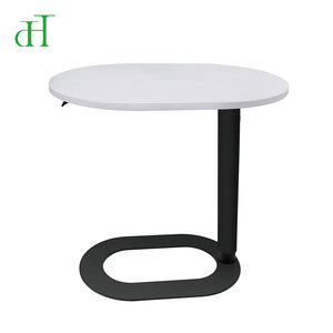 Mesa Auxiliar en Forma <span class=keywords><strong>de</strong></span> C <span class=keywords><strong>de</strong></span> Lujo para Oficina en Casa, con Ajuste Neumático <span class=keywords><strong>de</strong></span> Altura y Base <span class=keywords><strong>de</strong></span> Acero Ultrafina - Product Image 1