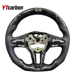 YTcarbon Racing Custom Design Flat Bottom <strong>italy</strong> suede <strong>Leather</strong> Full <strong>Leather</strong> for I30N Steering Wheel Car Accessories - Product Image 3