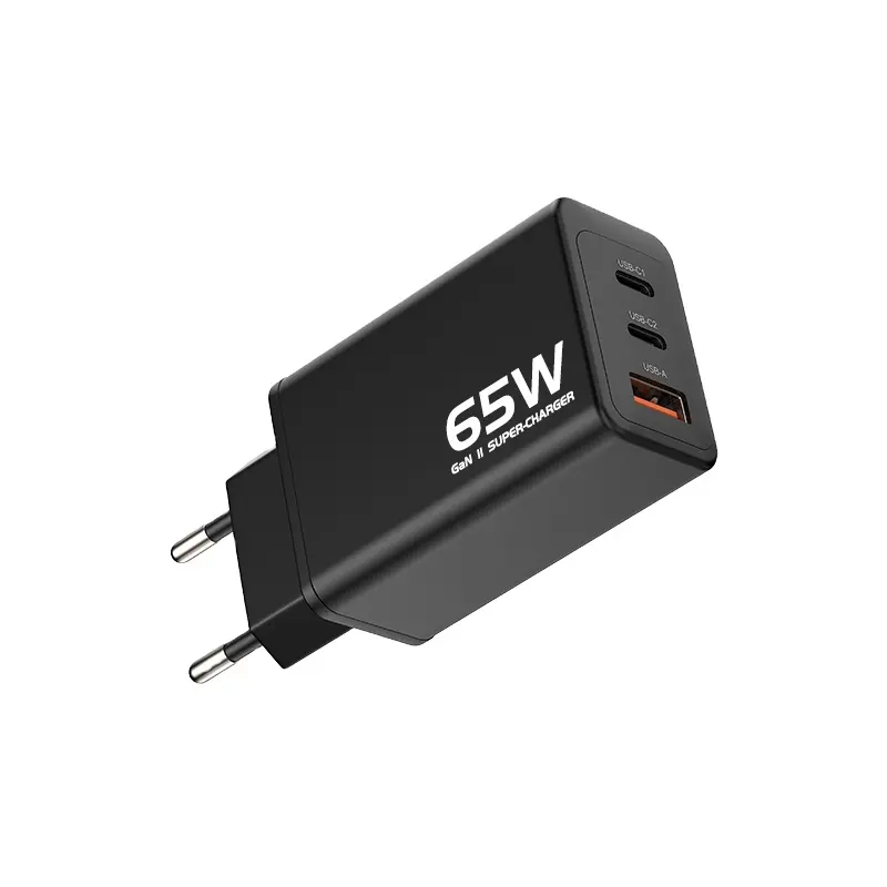 Gan 65W adaptador de viaje universal mini teléfono portátil dual USB tipo C cargador de pared adaptador de corriente mini cargador para Samsung
