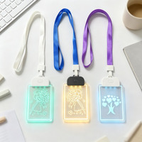 Individuelles Leuchtendes Acryl-LED-Namensschild mit Blinkfunktion für Bar, Konzert, Festival, Arbeit und Geschäft mit Schlüsselband