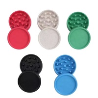 Moulin à herbes sèches manuel biodégradable en plastique, 55 mm, 2 parties, personnalisable avec logo, vente en gros, écologique et économique