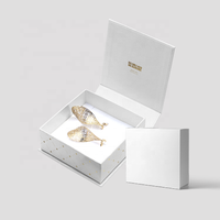 Boîte cadeau de luxe FUSSEN en carton rigide à charnière magnétique, noir mat, pour bijoux, bagues et colliers
