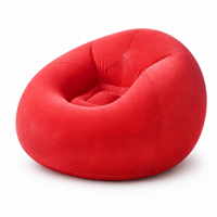 Canapé gonflable flocqué personnalisé avec logo, en PVC épaissi, pliable, sphérique, pour dormir et se détendre, vente en gros