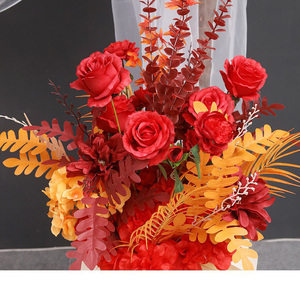 Decoraciones de tallo de hoja de rosa de loto de espuma artificial realista de 8cm para boda cumpleaños Día de San Valentín Pascua Acción de Gracias - Product Image 6