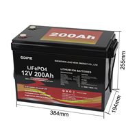 Stock UE Vente en gros Batterie LiFePo4 12v 50AH 100Ah 200Ah 400Ah BMS Bluetooth Équilibrage IP65 Étanche Cycles profonds Batterie solaire