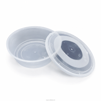 Conteneur alimentaire en PP de qualité alimentaire de grande capacité 2500 ml, recyclable, avec couvercle pour la restauration - Stockage alimentaire, compatible micro-ondes, anti-fuite, sans BPA