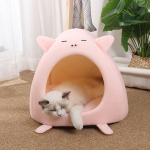 Cálido confort cama para gatos cesta para mascotas tumbona gatito casa Mat perros pequeños cueva tienda lindo cojín suave lavable gatos casa camas para - Product Image 1
