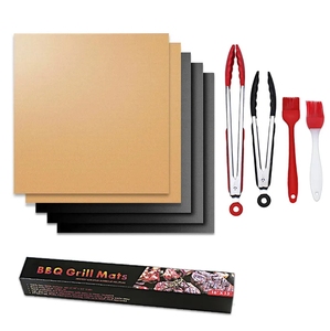 Tapis de cuisson BBQ antiadhésif en cuivre facile à nettoyer, outils de cuisson BBQ antiadhésifs - Product Image 1