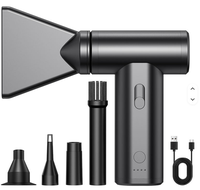 Souffleur d'air comprimé 110000 tr/min pour PC, clavier, voiture, souffleur électrique sans fil 4000 mAh, ventilateur multi-usage avec buses