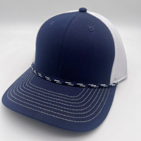 Gorra de Béisbol Ajustable de 6 Paneles para Hombre, con Logotipo Bordado en 3D Personalizado, Malla Transpirable, Estilo Camionero con Cuerda Decorativa