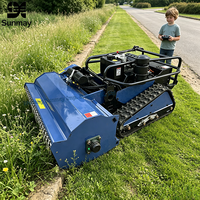 Tondeuse à gazon robotisée autonome tout-terrain sans fil à essence télécommandée automatique pour la coupe de l'herbe de jardin