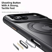 Coque de téléphone de luxe antichoc IDEAL Factory pour iPhone 16 17 18 Pro Max avec anneau magnétique et bouton de contrôle de caméra IA