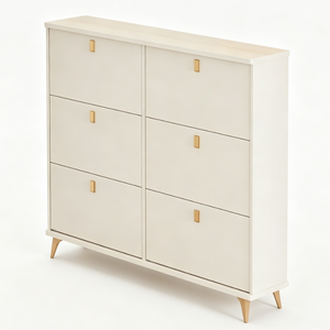 Slim 6 Flip Drawers <strong>Shoe</strong> Storage Cabinet Modern <strong>White</strong> Narrow Entryway <strong>Shoe</strong> Organizer <strong>Shoe</strong> <strong>Rack</strong> for Small Hallway Home Furniture - Product Image 1