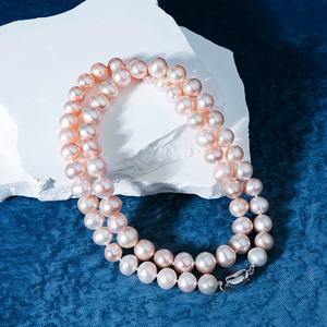 Collier en argent 925 avec perle d'eau douce pour femmes, rose clair, violet, motif de croissance, lumière intense, bijoux élégants, cadeau - Product Image 3