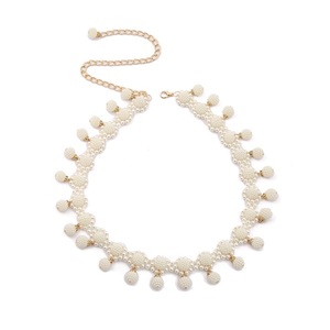 패션 진주 비즈 및 펜던트 벨트, 여성용 금속 벨트, 세련된 액세서리입니다. - Product Image 2