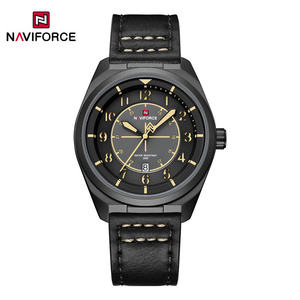 NAVIFORCE 9281L Casual Quartz Watch Leather Strap Calendar Wrist Watches for Man Business Male <b>Clock</b> Relogio Masculino Gifts - Product Image 1