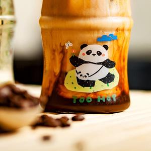 Taza de <span class=keywords><strong>cristal</strong></span> de bambú, taza de agua de Panda <span class=keywords><strong>gigante</strong></span> de dibujos animados divertidos, taza de leche de café creativa para el hogar - Product Image 4