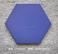 Carreaux hexagonaux en porcelaine bleue pour mur, balcon, mosaïque céramique Art Nouveau 200x230mm 260x300mm style scandinave