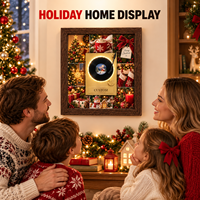 Cadre photo musical NFC personnalisé avec lumière LED, plaque de chanson DIY, cadre photo, cadeau de Noël, anniversaire, décoration de bureau à domicile