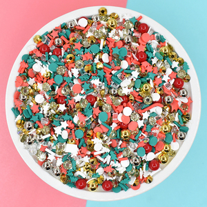100 g/borsa misto di argilla polimerica di Natale perle d'oro perle d'argento melma accessori <span class=keywords><strong>Nail</strong></span> <span class=keywords><strong>Art</strong></span> - Product Image 3