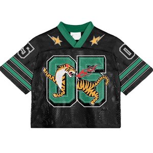 Maillot de football unisexe en maille vierge entièrement personnalisable, coupe carrée courte, imprimé OEM, pour fans de football, streetwear et mode - Product Image 5