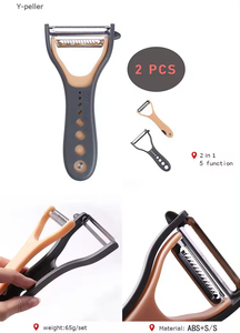 Pelador de patatas multifuncional giratorio para frutas y verduras, pelador de patatas y zanahorias en juliana - Product Image 3