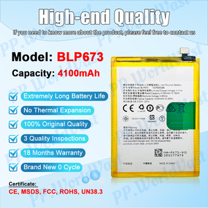 รับประกัน18เดือนแบตเตอรี่คุณภาพสูงสำหรับ A5 OPPO A12 A5S A3S A7 <span class=keywords><strong>BLP673</strong></span> 4230mAh แบตเตอรี่ลิเธียมดั้งเดิมผ่านการรับรอง msds FCC - Product Image 2